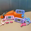 On psp nostalgic Internet celebrity creative retro game console keychain Tetris palm girl's heart schoolbag pendant. 