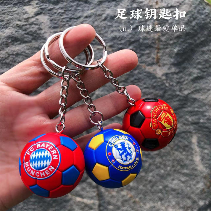 Barcelona Real Madrid Club Mini Football Keychain Hanging Souvenir Liverpool Fan Boys Gifts