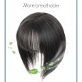 Synthetic Hair Toppers Women Topper 9*12cm Natural Straight Hair Clip In Wigs For Women Hairpiece With bangs. 