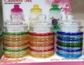 Nice Multicolour Glass Storage Jar set of 3pieces for use milk,sugar,salt ,coffee.. 