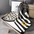Flower Silk Square Scarf Women Satin Shawl Wrap Hijab Female Hair Band Wrist Luxury Headkerchief 70*70cm Echarpe 2024 Bandana. 