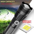 DuangDuang LED Zoom Flashlight XHP70 Torch USB Rechargeable Waterproof Lamp Ultra Bright - Minimalistic Sophistication - Bix super shop.