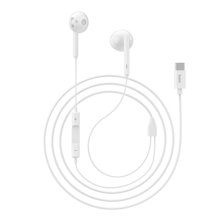 Hoco L10 Acoustic Type-C wired earphones with microphone USB-C interface TPE high elastic cable wire controllable earbuds