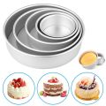 【happy one】2/4/6/8/10 Inch Round Cake Baking Mould Pan Tray Pastry Cake Decorating Tool Aluminum Alloy Round Kitchen Baking Pastry Tool. 