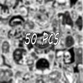 10/30/50PCS Black White Gothic Style Horror Skeleton Graffiti Stickers DIY Laptop Luggage Guitar Skateboard Car Decal Kid Toy F3. 