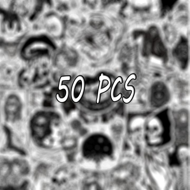 10/30/50PCS%20Black%20White%20Gothic%20Style%20Horror%20Skeleton%20Graffiti%20Stickers%20DIY%20Laptop%20Luggage%20Guitar%20Skateboard%20Car%20Decal%20Kid%20Toy%20F3%20-%20Image%207