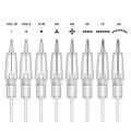 30pcs/box Semi Permanent Tattoo Needle 1R 3R 5R 5F 7F 9U For Microblading Eyebrow Pen.