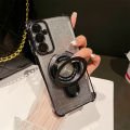 【Buried Buzie】Gradient Glitter Magsafe Phone Case for Samsung Galaxy S23 FE S24 Ultra S22 S23 Plus Ultra Magnetic Fold Stand Shockproof Cover.