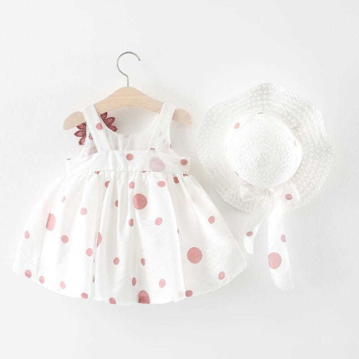 2022%20Summer%20Newborn%20Baby%20Clothes%20Baby%20Girl%20Clothes%20Cute%20Print%20Sleeveless%20Cotton%20Beach%20Dress%20+%20Sun%20Hat%20Princess%20Dresses%20-%20Image%203