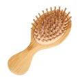 MIni Anti-Static Wood Hair Brush with Extendable Comb Design for Healthy Scalp Care.