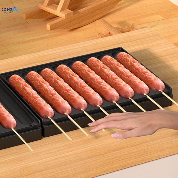 8 Grids Sausage Pan Nonstick DIY Sausage Maker for Kitchen Breakfast Cooking