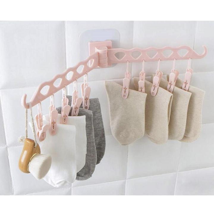 Bathroom%20Wall%20Hanging%20Cloth%20Holder%20Adhesive%20Home%20Clothing%20Stand%20Underwear%20%7C%20Sock%20Clip%20Household%20Clothes%20Stand%20%7C%20Plastic%20Multifunctional%20Hanger%20%7C%20Drying%20Rack%20with%20Clip%20-%20Image%202