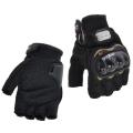 Pro Biker Motorcycle Riding Hand Gloves Half Finger Black.
