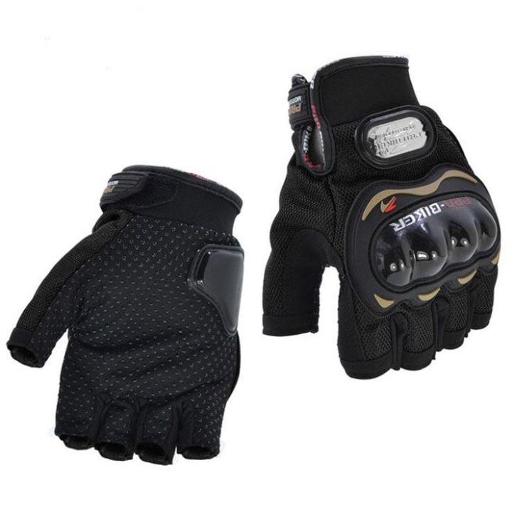 Pro%20Biker%20Motorcycle%20Riding%20Hand%20Gloves%20Half%20Finger%20Black%20-%20Image%203