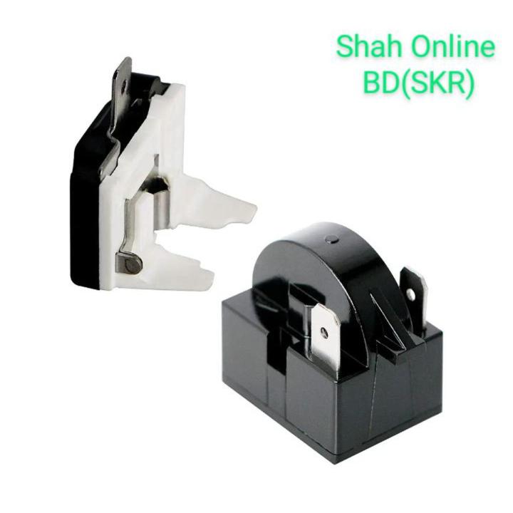 Refrigerator PTC Start Relay 12 Ohm 2-Pins + Freezer Compressor Thermal Overload Protector