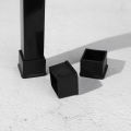 12Pc Square Rubber Feet Cups Table Chair Leg Protect Caps Durable Anti Slip PVC Pads Furniture Legs End Tips Covers Floor Guards. 