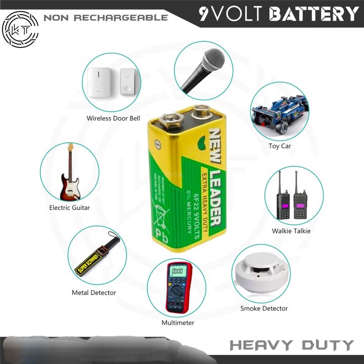New Leader 9V Battery with Connector