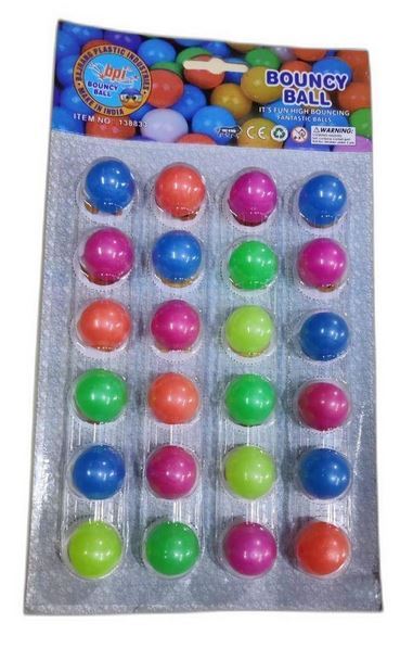 China Ping Pong 24 Piece Rubber Ball Set For Kids-Multicolor
