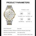POEDAGAR Luxury Men's Business Watch Ultra Thin Waterproof Stainless Steel Wristwatch. 