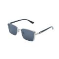New Retro Sunglasses Silver Black Body Sunglasses For Man | Rectangular Shape Free Size Sunglasses | Grey Lens And Silver Black Frame Sunglass For Man | Sun Burn Safety And Fashionable Sunglasses |. 