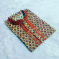 Pakiza print eid special cotton febric semilong panjabi. 