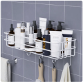 Bathroom shelf storage1pc Punch-free organizer shower wall shelf storage box kitchen basket bathroom accessories.