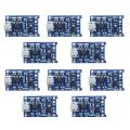 10pcs Micro USB 5V 1A 18650 TC4056A Lithium Battery Charging Board Charger Module with Dual Protection Function.