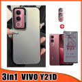 Vivo Y21D Casing With Magnetic Wireless Charging Sticker for Vivo Y19S V40 Lite 4in1 Anti Spy Privacy Soft Ceramic Screen Protector Film + Camera Lens Film. 