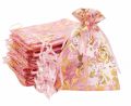 Golden Print Pouch Bags - Colorful Gift Bags for Attar (5x7 cm) - Small Gift Bag - Attar Bag - Pouch Bag 10pc.