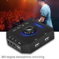 2X Phoinikas T10 Multi-Switch USB Hub Audio Adapter External Stereo Card Black. 