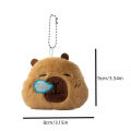 Bag Hanging Squinting Capybara Plush Keychain Beeping Blinking Capybara Key Ring Heart Runny Nose Cartoon Animal Pendant Daily. 