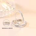 Ruyi couple's ring sterling silver pair of girls' original niche design light luxury living ring boy's birthday gift.