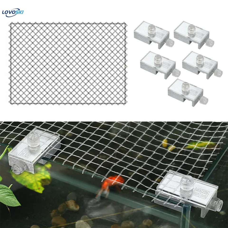 Clear Mesh Netting Material For Fish Tank 4ft X 5ft - Aquarium Lid