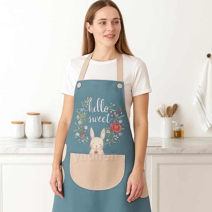CHAMELI%20Kitchen%20Apron%20for%20Women%20with%20Big%20Front%20Pocket%20Hand-Wiping%20Waterproof%20Apron%20for%20Kitchen%20Unique%20Design%20Kitchen%20Accessories%20items%20for%20Home%20Cooking%20-%20Image%202