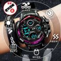 【Hengli jewelry story】Electronic Watch Men Cool casual Luminous Women Junior High School Black Technology Sports. 