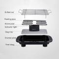 Electric BBQ Grill Machine With 12Pcs Barbecue Skewer Grill Kebab Needles Stick Wood Handle.