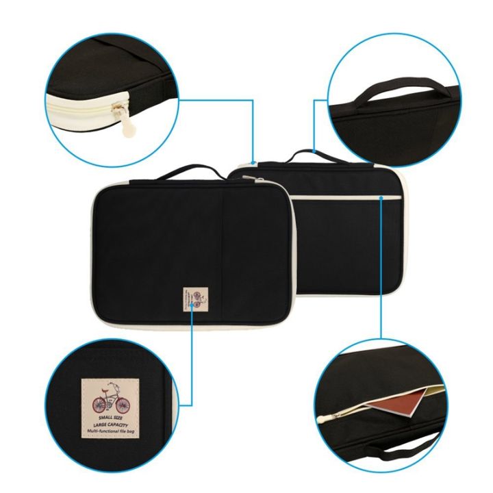 A4%20Document%20Storage%20Bag%20Waterproof%20Oxford%20Cloth%20Multifunctional%20Business%20Organizer%20Bag%20File%20Folder%20Stationery%20Organizer%20Zipper%20(Black)%20-%20Image%205