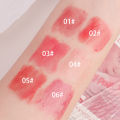 Glitter Clear Solid Lip Gloss Pink Mirror Lipstick Pen Watery Jelly Moisturizing Lip Tint Love Heart Shape 3pcs/set.