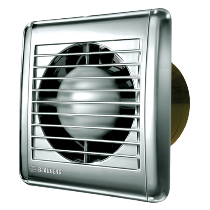 Blauberg Aero Chrome 100 (4") Wall Mounted Exhaust Fan – High-Performance bathroom and kitchen Ventilation Solution