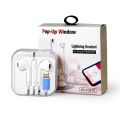 lPhone Pop-Up Window Lightning Headset Earphone for ip7/8/X/XS/XR. 