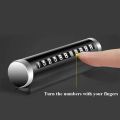 Aluminium Alloy Car Temporary Parking Plate Phone Number Display Card Plate Creative Roller Number Plate Car Styling Auto Accessories. 