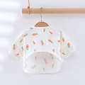 [Summer] Double layered gauze half back jacket 2024 new Class A 100% cotton boneless baby clothes. 