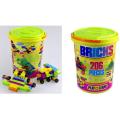 206 Pcs Building Blocks Puzzle Blocks for Kids Bucket to Store the item. 