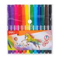 Deli EC10003 Washable 12 Color Felt Pen/Signing Pen. 