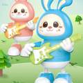 Electric Interactive Rabbit Easter Bunny Interactive Activity Toy with Colorful Lights Dancing Holding Guitar for Birthday Gift Holiday Gift. 