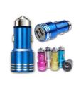 Duel USB Port Fast Car Charger 2.4A/1.0A Multi colour.