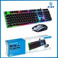 G21 Keyboard Wired USB Gaming Mouse Flexible Polychromatic LED Lights Computer Mechanical Feel Backlit Keyboard Mouse Combo Combo Package For Gamers Gaming.