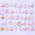 30pcs/Lot Multistyle Drop Oil Colorful Enamel Charms For Jewelry Making Pendants KC Gold Color Metal Heart Butterfly Accessories.