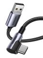 Ugreen Right Angle Usb-A To Usb-C Cable 2M (Model - Us284P/N - 50942) - Space Gray - Connect Devices With Precision Using Ugreen. 