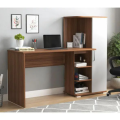 Modern Home Office Computer Table Study Table Laptop Desk With Shelves White Color Finish - Computer Table.